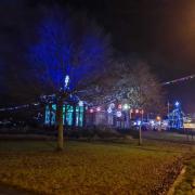 The lights will remain in the park in Burley-in-Wharfedale until March