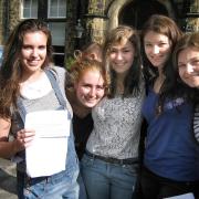 Ilkley Grammar School students (left to right) Katy Tomlinson, Jenni Burn, Jess Hargreaves, Mia Prosser and Ellie Pinfield are all heading off to university after gaining good A level results.