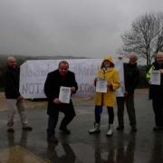 In April protestors demonstrated against the development of Green Belt land between Guiseley and Menston