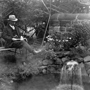 Ernest Ethelbert Slater in his Yeadon garden