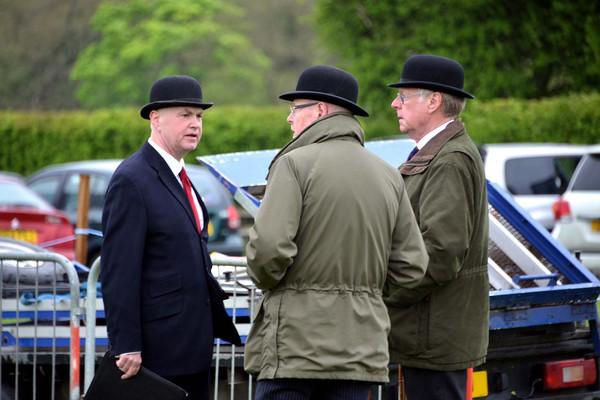 Judges and show organisers in their traditional bowler hats