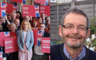 Labour candidate Katie White and Green candidate Mick Bradley